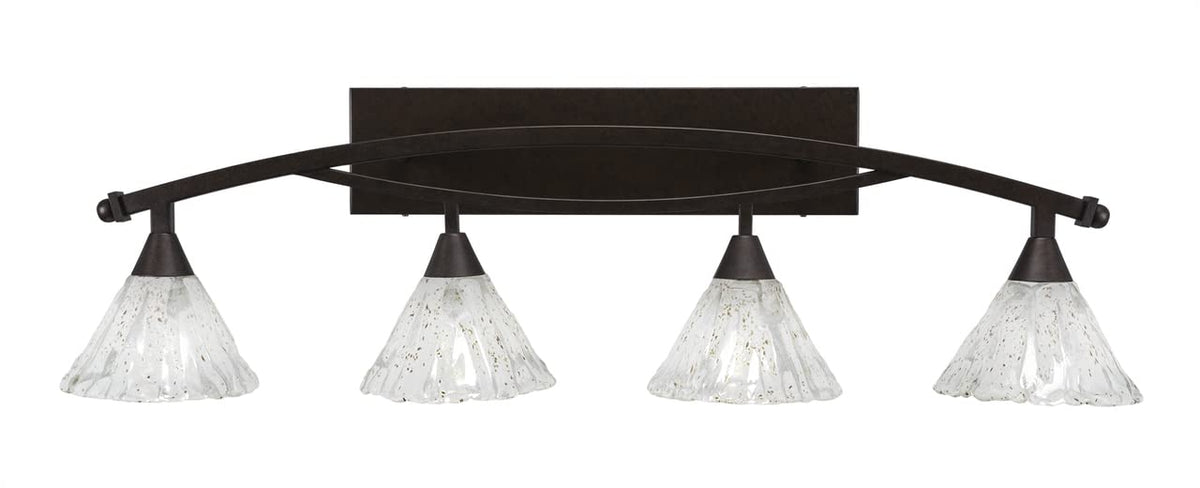 Toltec Lighting Bow 4 Light Bath Bar In Bronze (174-Brz-7195)