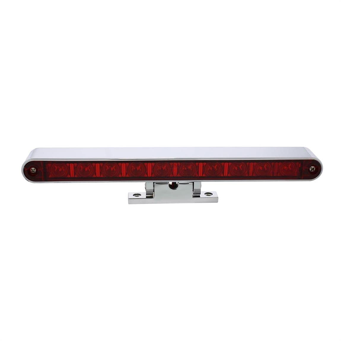 United Pacific 33009 10 Led Dual Function 3Rd Brake Light With Chrome Swivel Pedestal Base - Red Led/Red Lens