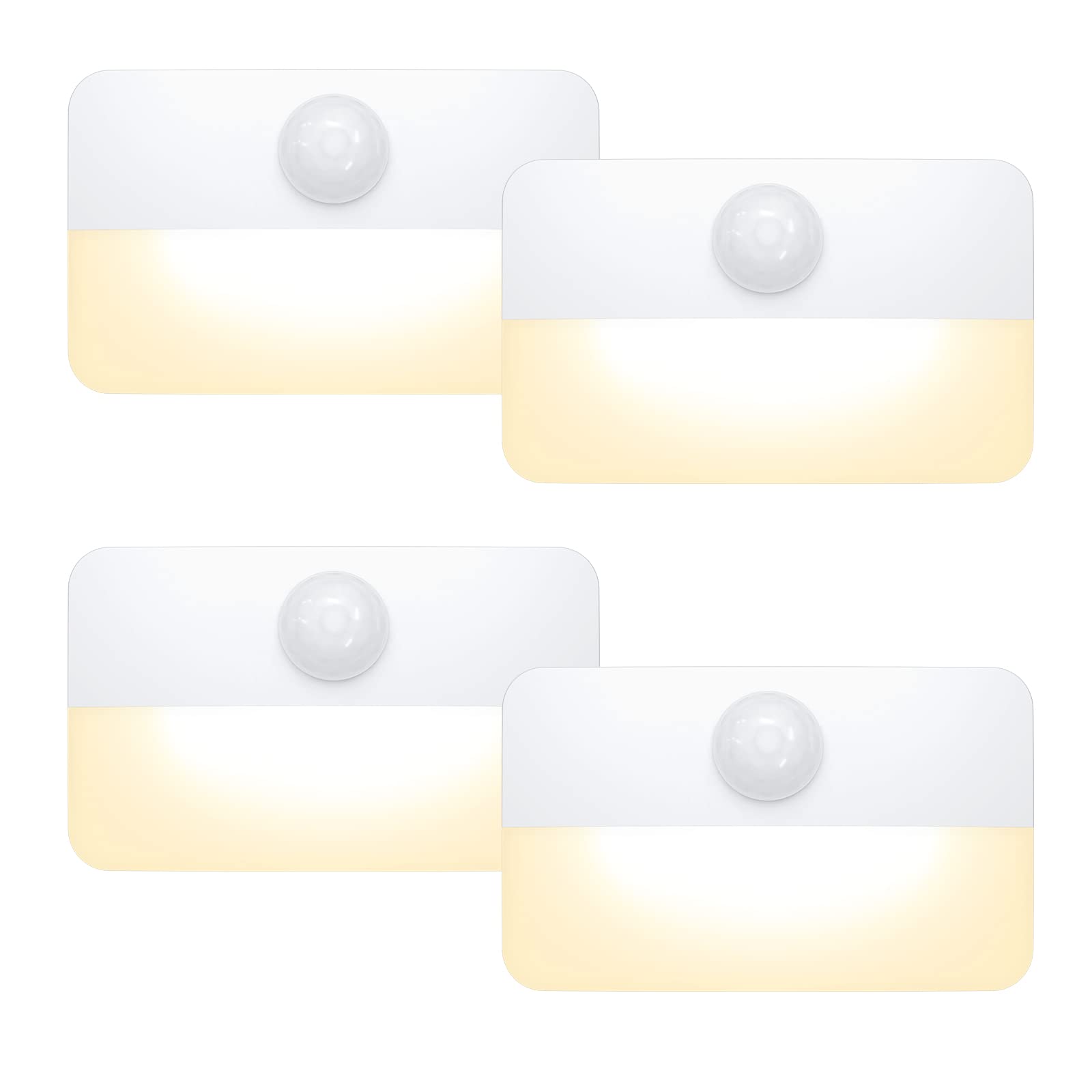 Amir Newest Mini Motion Sensor Light, Cordless Battery-Powered Led Night Light, Wall Light, Closet Lights, Safe Lights For Stair