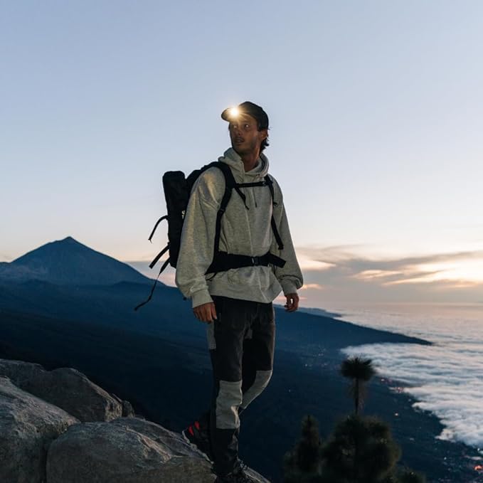 LED Hat Light - POWERCAP Baseball Cap with Light Built in - LED Cap Visor Light with Bright Headlight and IPX4 Rating. Mossy Oak