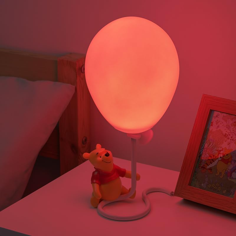 Paladone Winnie The Pooh Ballon Light - Officially Licensed Pooh Bear Lamp For Bedside Table, Mulicoloured Mood Lighting Nursery