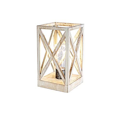 Wingbo Retro Battery Powered Table Lamp, Battery Operated Cordless Desk Lamp, Portable Lamp With Bulb For Living Room Dining Roo