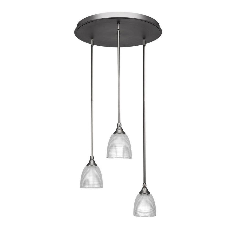 Empire 3 Light Cluster Pendalier In Brushed Nickel (2183-Bn-500)