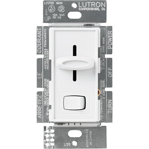 Lutron Electronics S-603PGH-WH Single and Way Dimmer, 600-watt, White