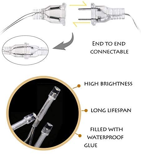 YOLIGHT Icicle String Lights 13ft 96 LED Multi-Color Twinkle Lights for Indoor/Outdoor Decoration, Model YL-96-CL