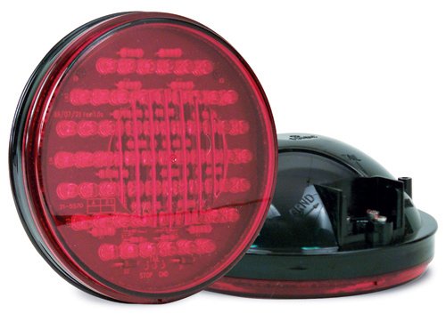 RoadPro LED Sealed Stop/Tail/Turn Light - 4in Red - Model RP-5570R40L/2 - 2 per Pack - Polycarbonate