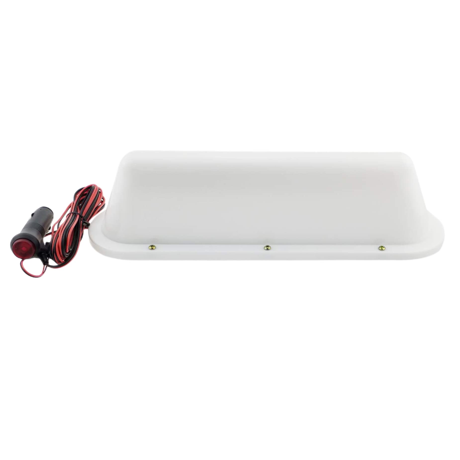 Keehui Blank Shell With Green Led Tape 12V Dc Car Taxi Cab Roof Top Sign Light Magnetic With 3M Cigarette Lighter Power Cords