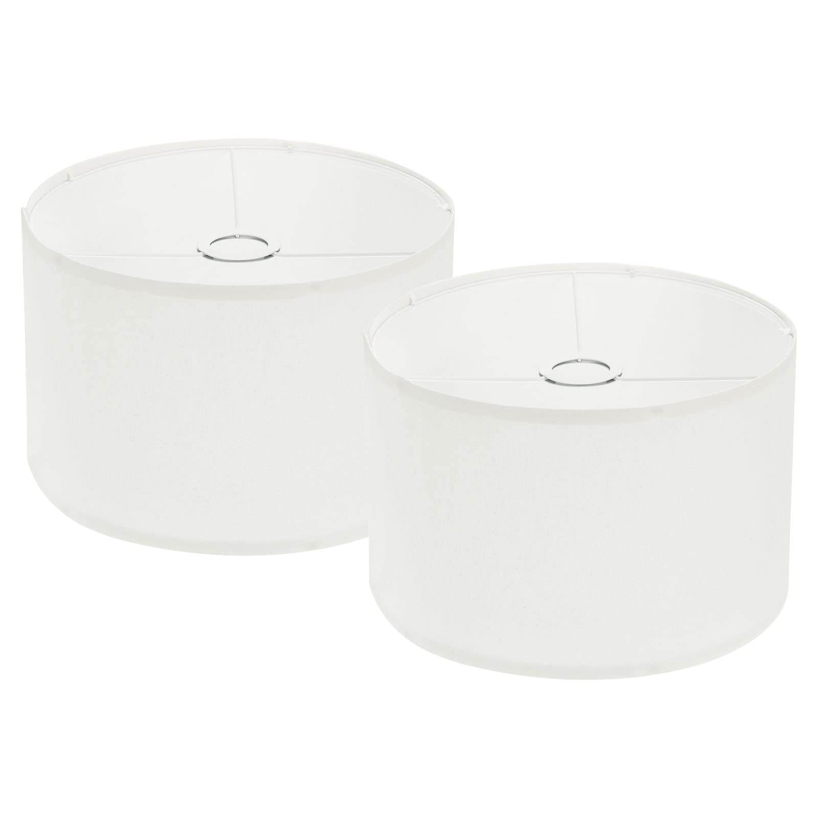 PATIKIL Drum Lamp Shades Set of 2, 12x12x8 Linen Lamp Shade Easy Assembly Lampshade for Table Lamps Floor Lamps Pendant Lights, 