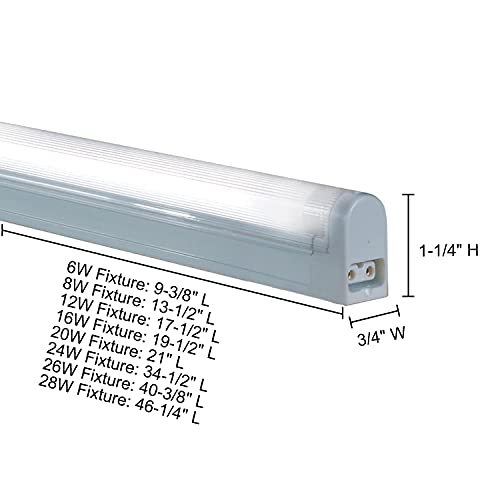 Jesco Lighting SP4-8/BU-W T4 Light Fixture, 8-Watt, Steel, 13.75in x 0.75in x 1.25in, Blue Color