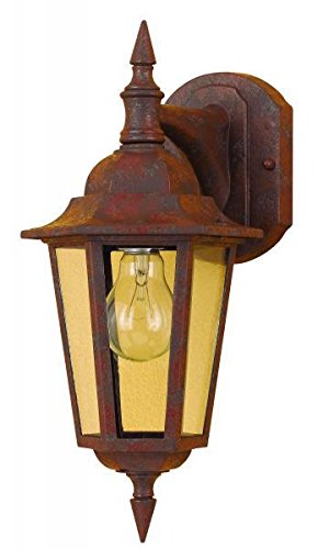 Cal Lighting OL-160PS-RU Transitional Floor Lamp, 120V, E27, 100W, Bronze/Dark Finish, 7.5inx16.75in, Metal, Orange