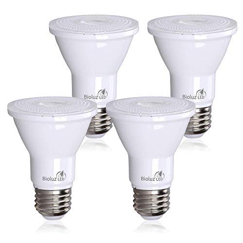 Bioluz LED PAR20 Bulbs 5000K 90 CRI 5.5W Dimmable 500 Lumen - 4 Count (Pack of 1)