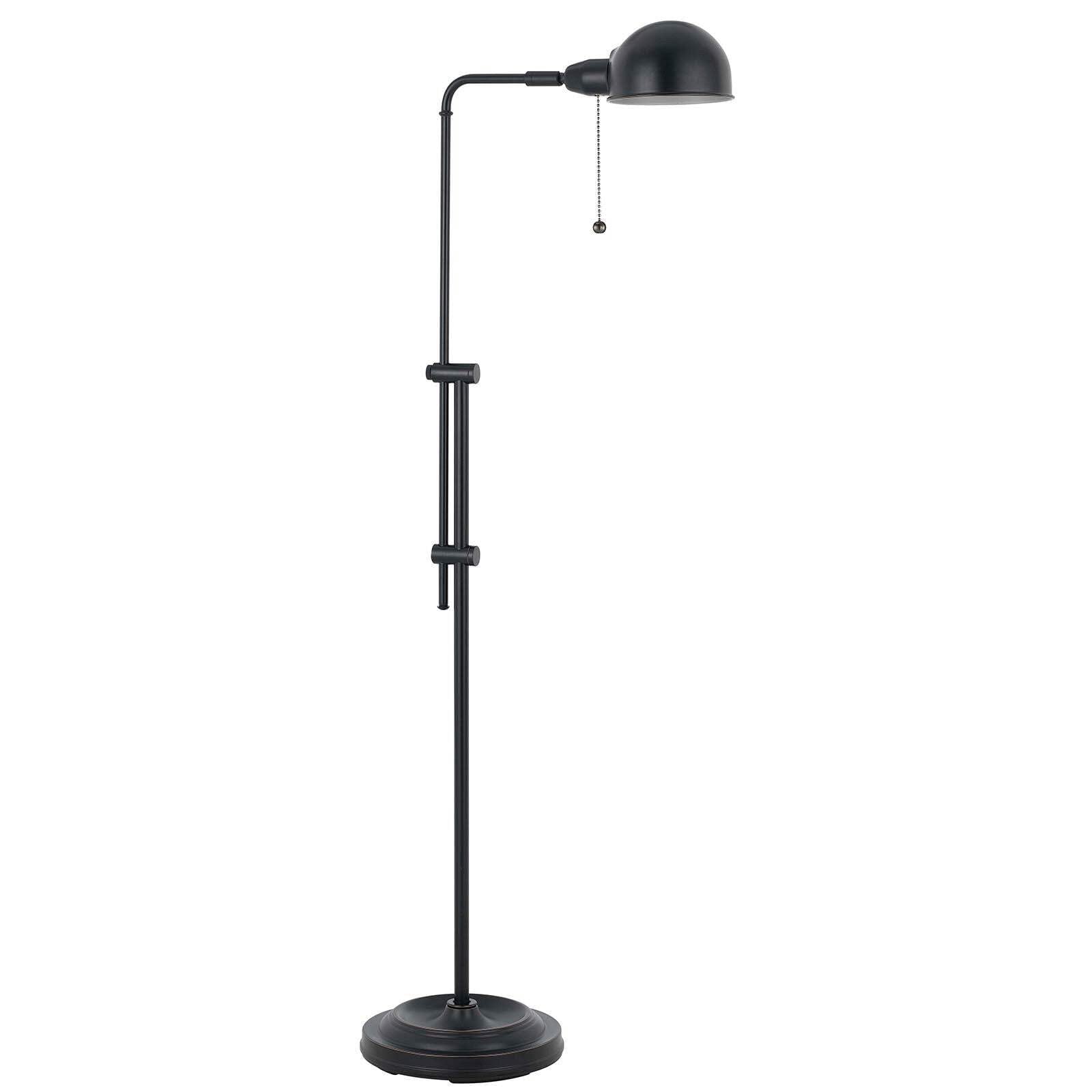 HomeRoots Bronze Adjustable Floor Lamp with Dome Shade, 58 in. Traditional Design