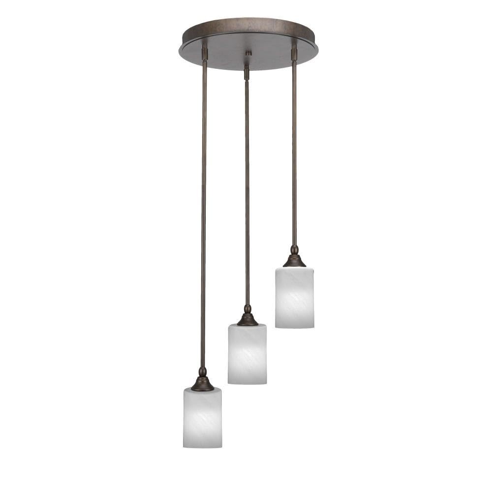 Empire 3 Light Cluster Pendalier in Bronze (2143-BRZ-3001)