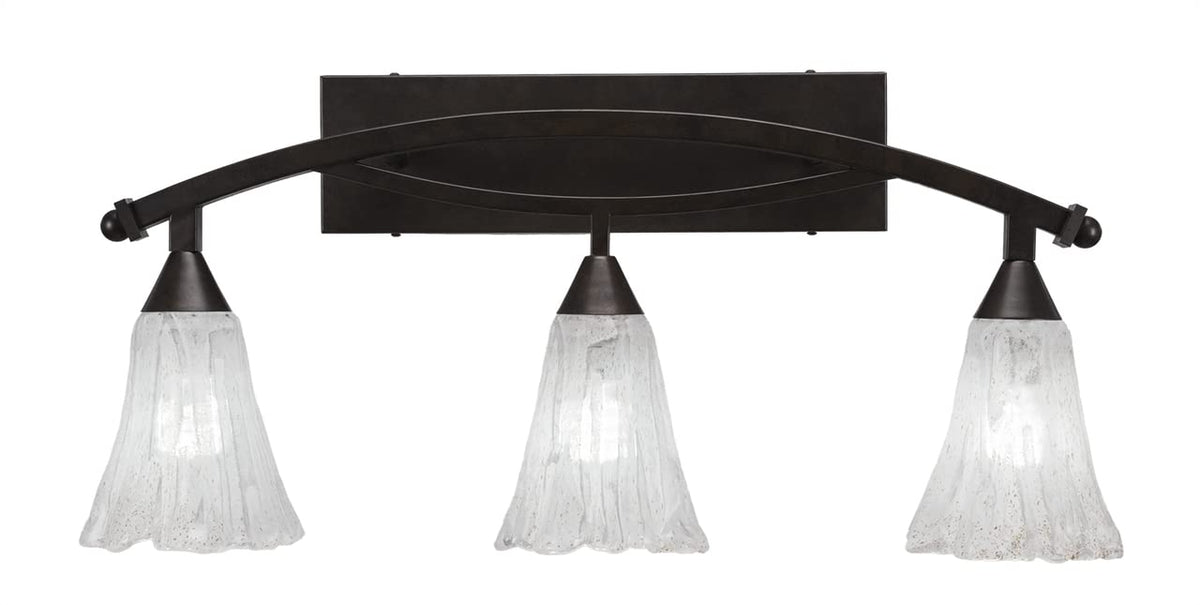 Toltec Lighting Bow 3 Light Bath Bar In Bronze (173-Brz-729)