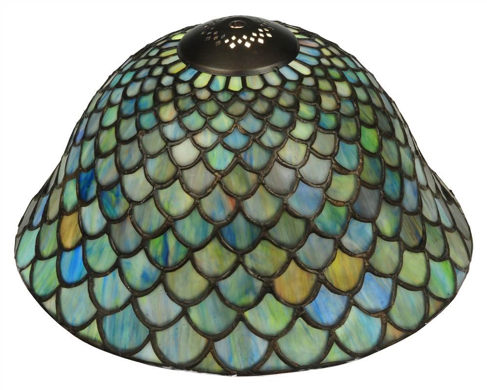 Meyda Tiffany Fish Scale Shade, 12" W, Glass, Model 23953, Elegant Design