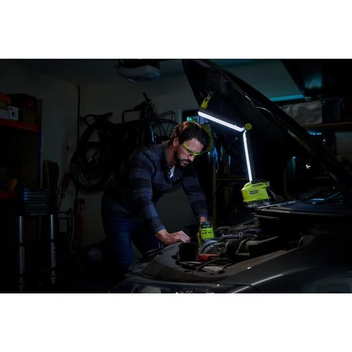 Ryobi P727 One+ 18 Volt 950 Lumen 270 Degree Rotating Led Work Light With Integrated Mounting Hooks (Battery Not Included, Light