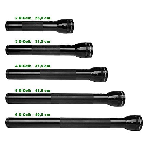 MagLite ML300L LED Flashlight - 6-Cell, Metal, Black, Model 150-000-431