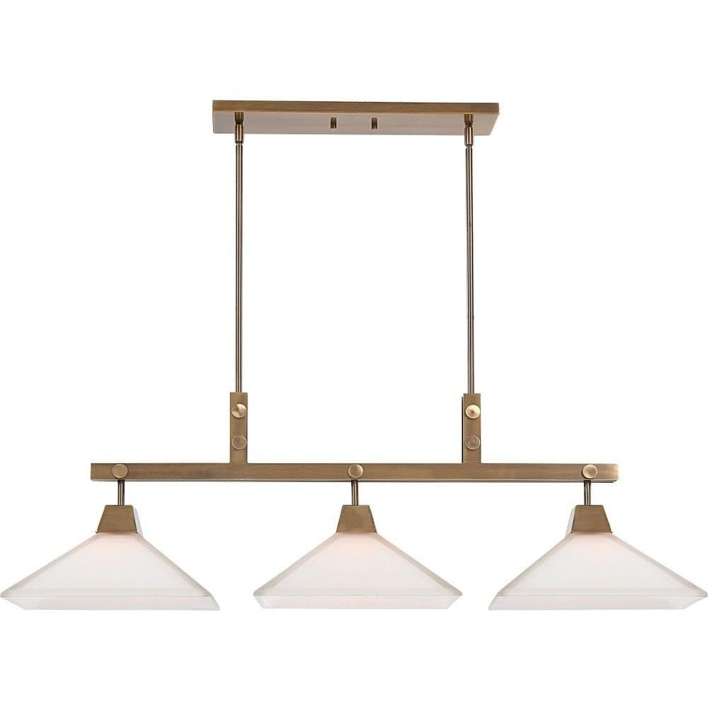 Uttermost Brookdale - 3 Light Linear Chandelier - 43.88 inches Wide by 13 inches deep