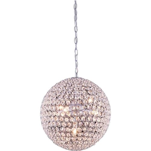 Elegant Lighting Cabaret - Five Light Pendant -Traditional Installation