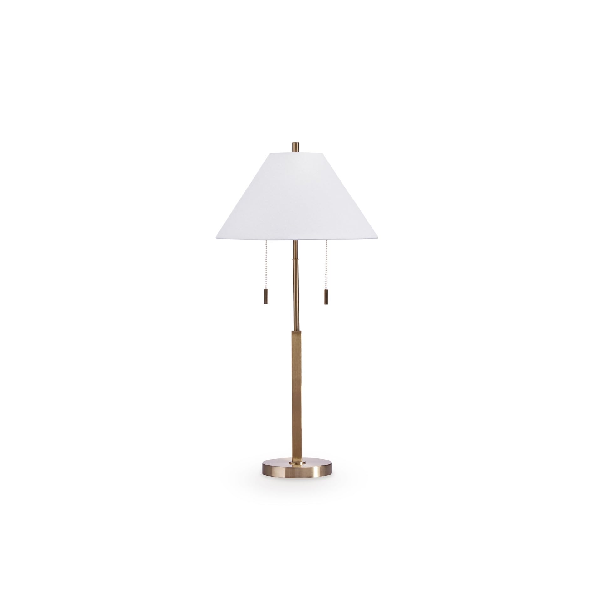Signature Design by Ashley Haigwood Modern Table Lamp with Empire Shade, Gold