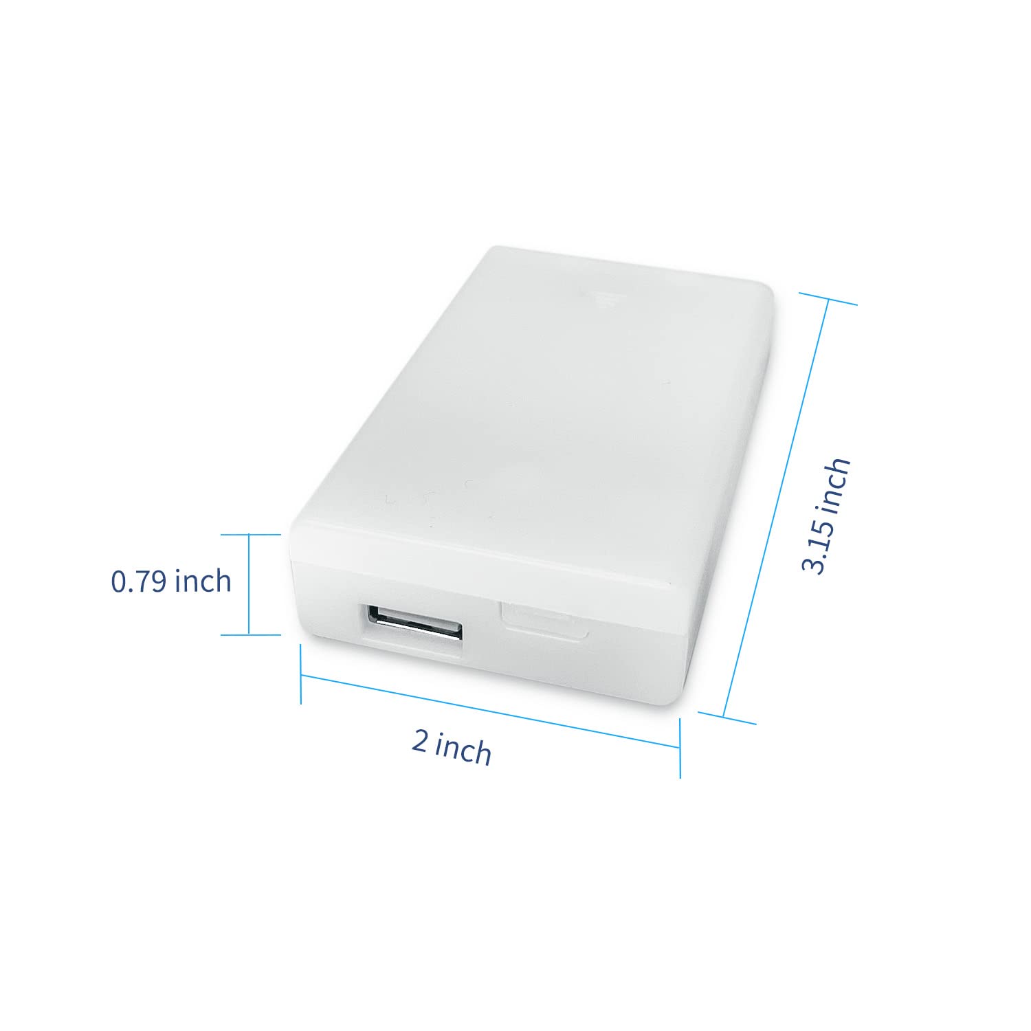 Usb Female Socket 3 Aa Battery Case White Battery Box Holder For 5V Usb Led Strip Lights Fairy String Lights Curtain Lights Christmas Decoration