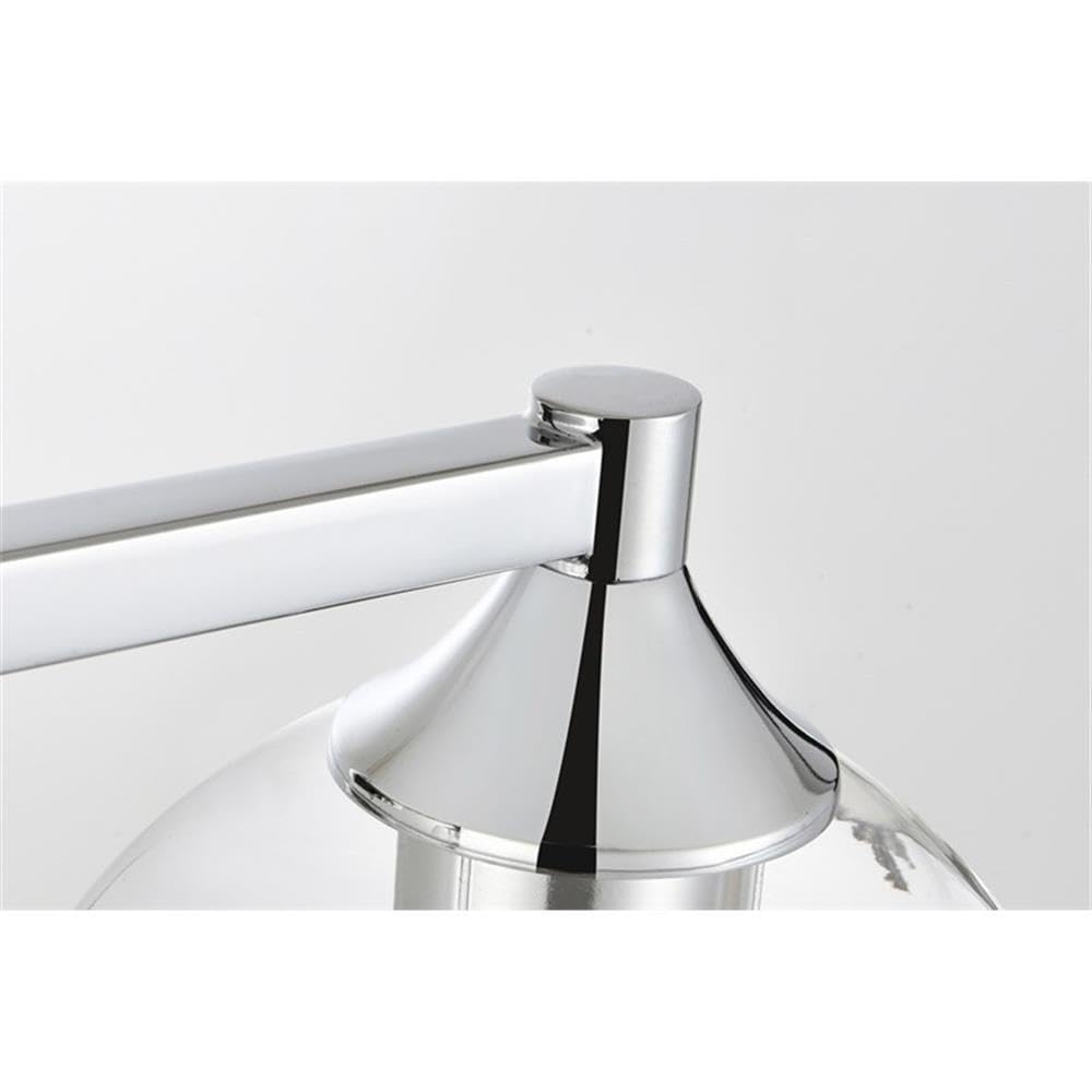 Living District Foster 4-Light Iron & Glass Bath Sconce in Chrome/Clear
