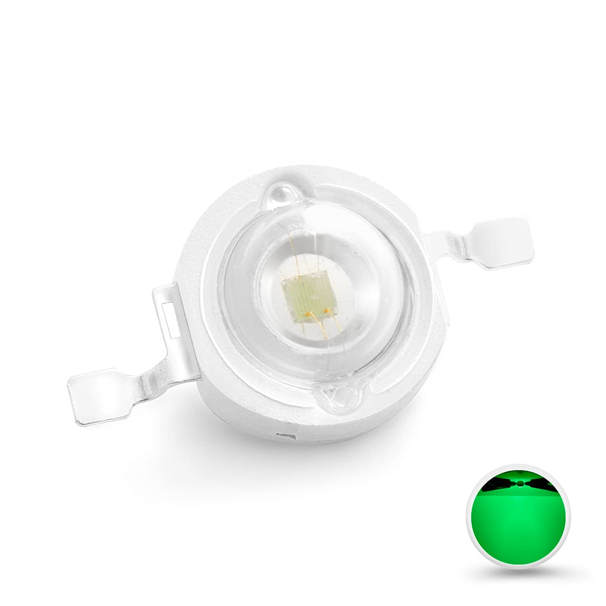 Chanzon 10 Pcs High Power Led Chip On Board 3W Green (400Ma - 500Ma / Dc 3V - 3.4V / 3 Watt) Super Bright Intensity Smd Cob Ligh