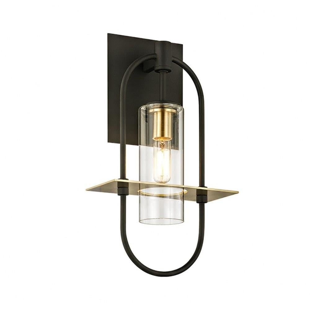 Troy-Standard B6391 Smyth - 1 Light Wall Sconce 14 Inches Tall And 8 Inches Wide - Dark Bronze And Brushed Brass