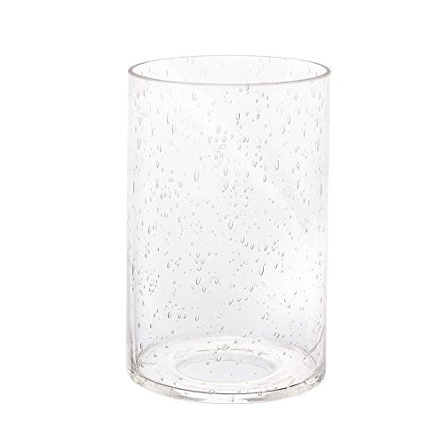 Design Classics 6-Inch Clear Seeded Cylinder Glass Shade with 1-5/8 Fitter