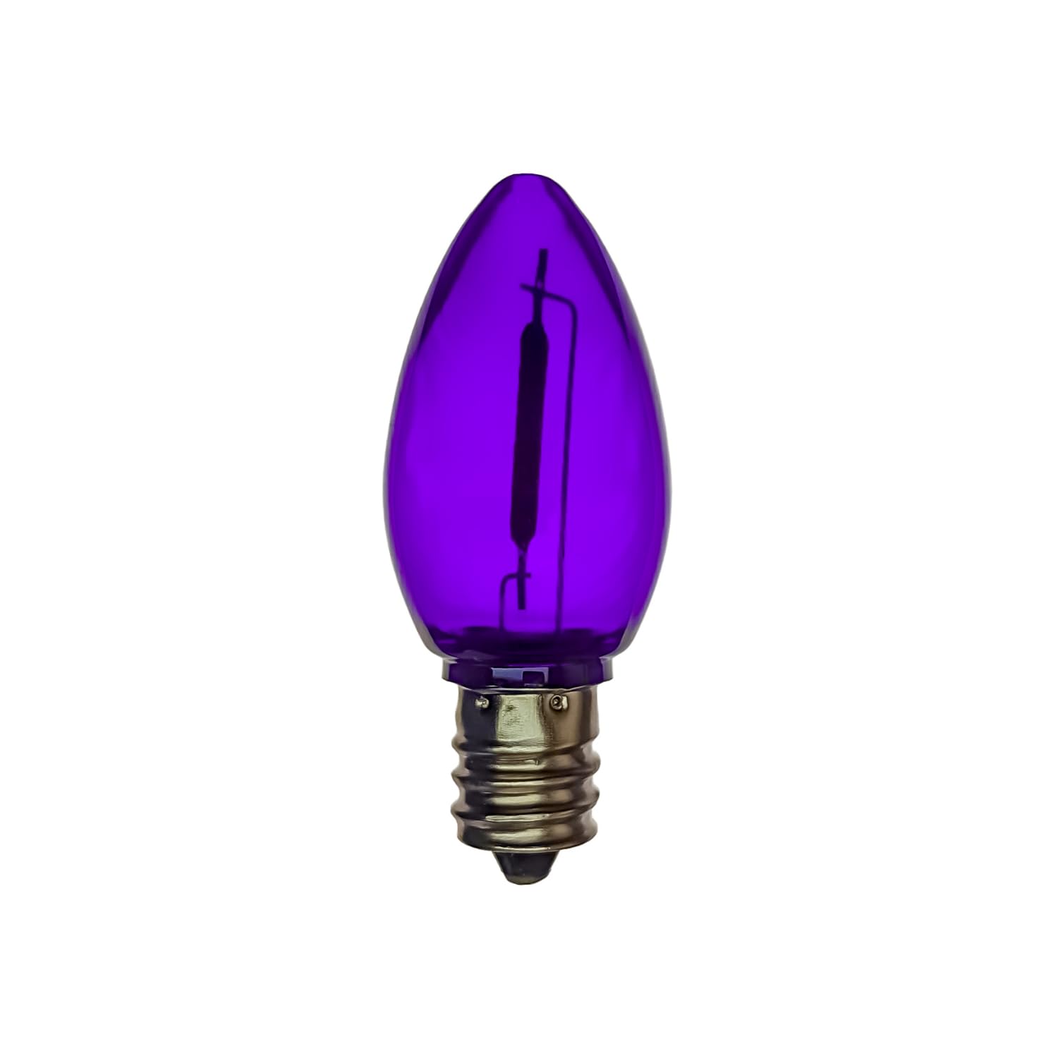 EZLS C7 Purple Colored LED Filament Plastic Bulb