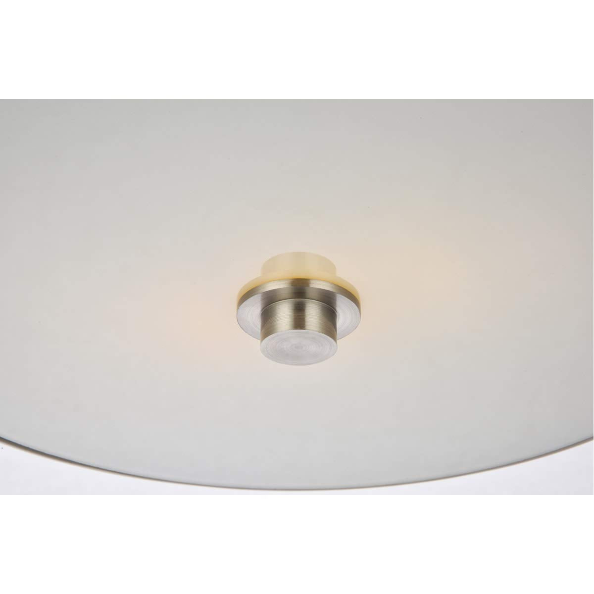 Living District Indoor Modern Home Decor Bright Hazen 2 Light 12 inch Burnished Nickel Flush Mount