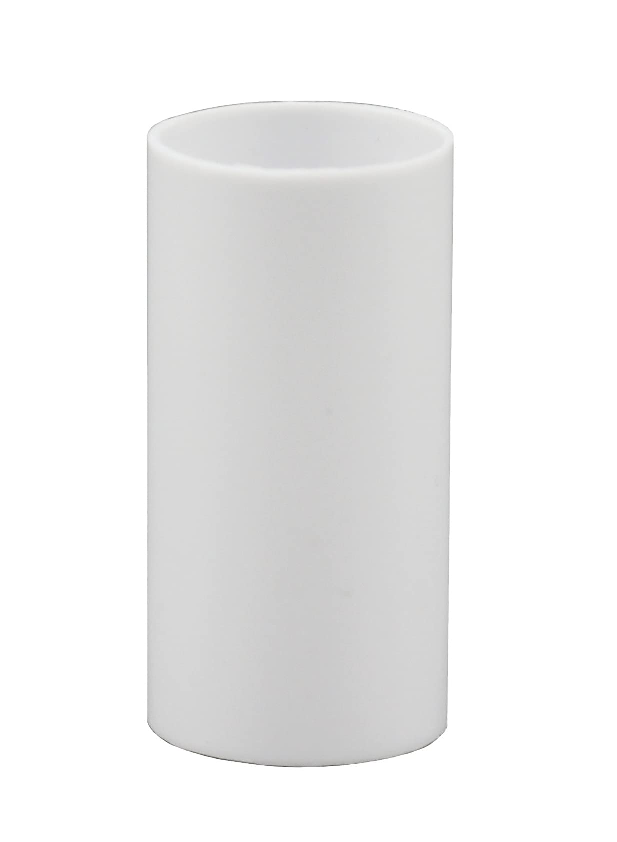 Creative Hobbies Candle Covers Set of 6, 3" White Plastic Sleeves for Chandelier Sockets - Standard Base, Model VC0S2_1755