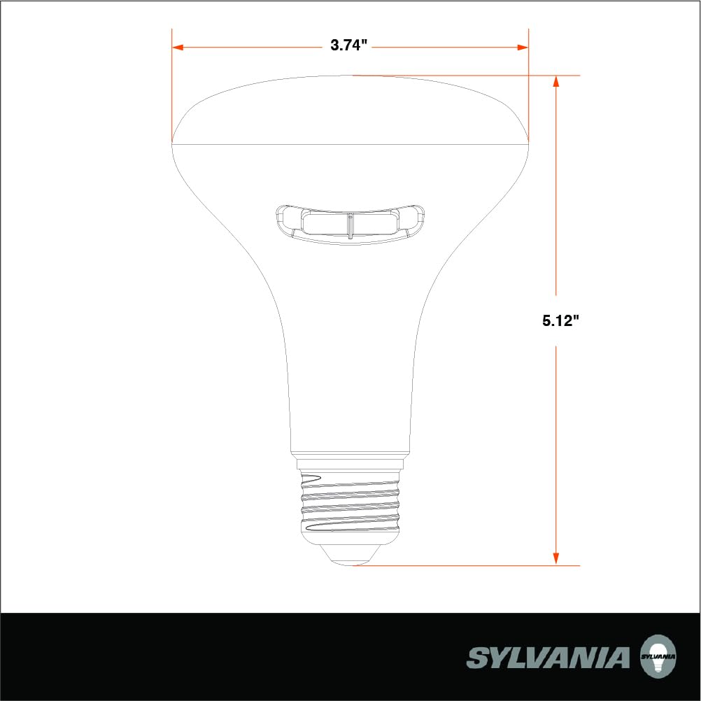 LEDVANCE Sylvania TruWave BR30 LED Light Bulb, 7.5W, Dimmable, 5 CCT (2700-5000K), Frosted Finish, Model