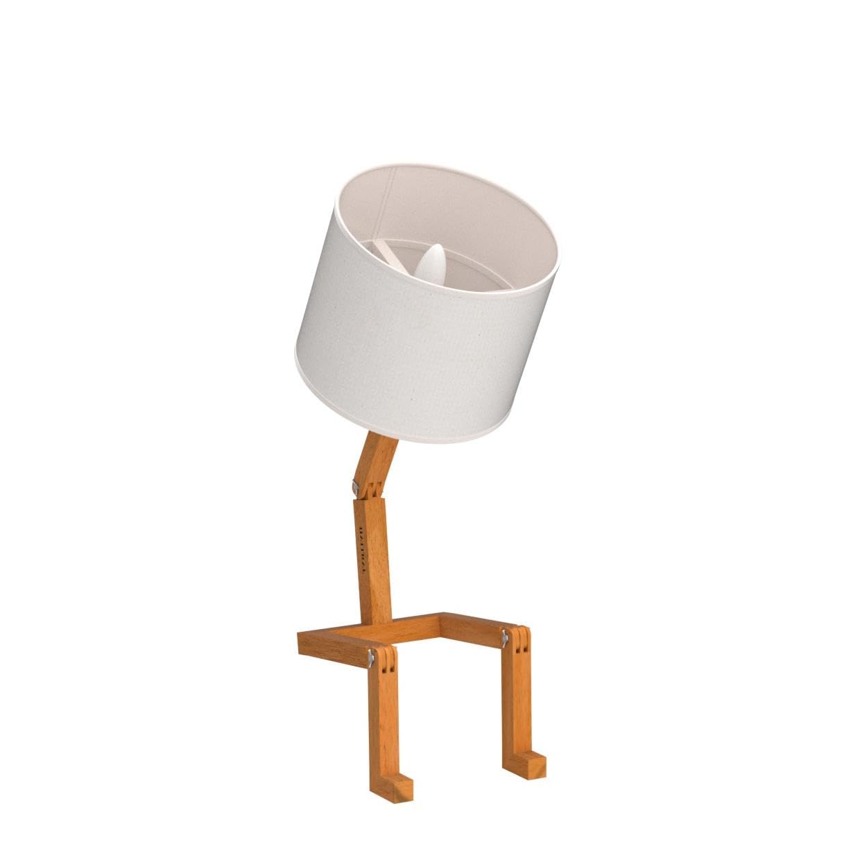 HAITRAL Desk Lamp - Cute Creative Table Lamp with Wood Base, Linen Material, Model 5841595668, Fun Color, Ideal for Bedroom and Office