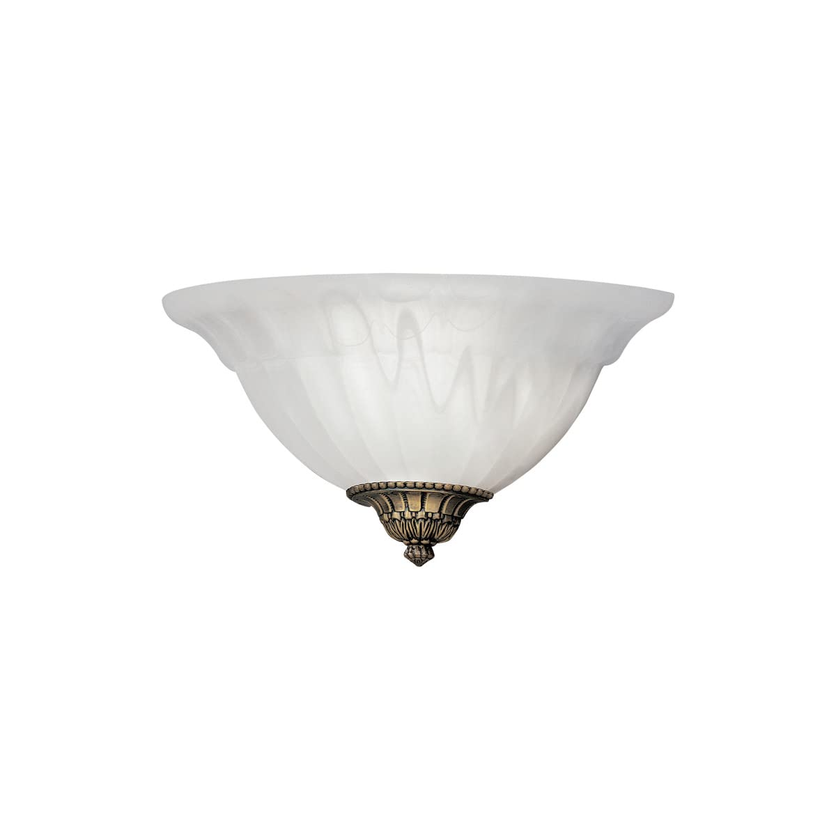DESIGNERS FOUNTAIN 1-Light Wall Sconce Frosted Glass Bronze 12 in White Model 6021-AST