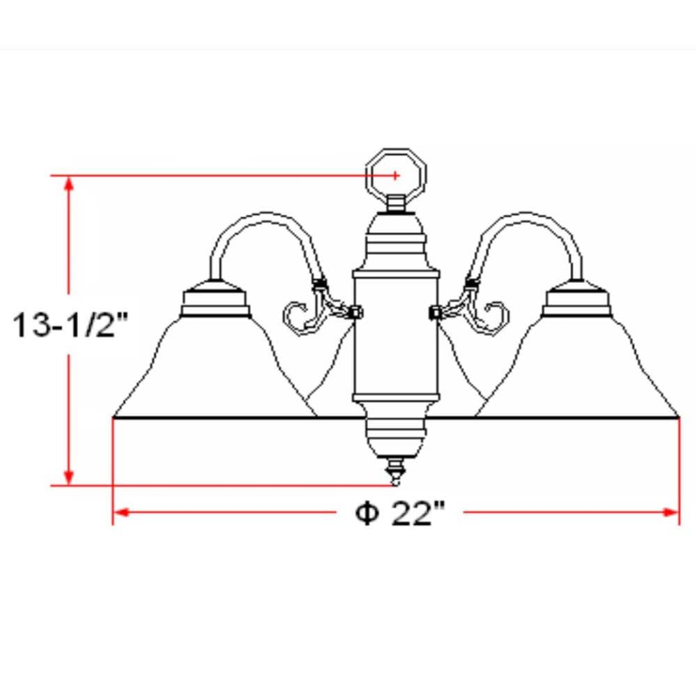 Design House 511543 Millbridge 3-Light Chandelier, Satin Nickel, Alloy Steel