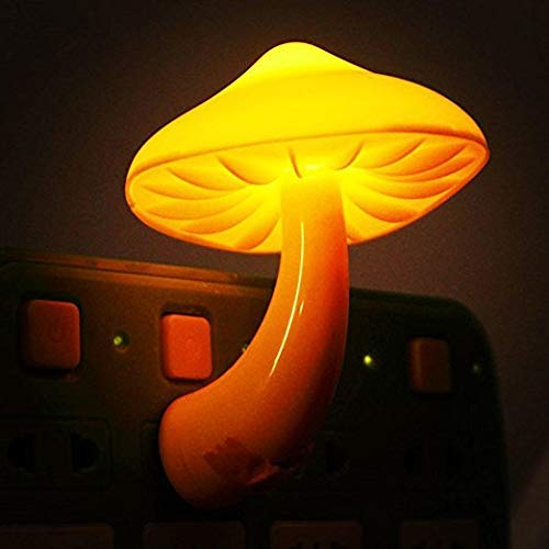 Sensor LED Night Lights for Adults Kids NightLight Cute Mushroom Night Light Plug in Wall Lamps for Bedroom, Bathroom,Toilet, St