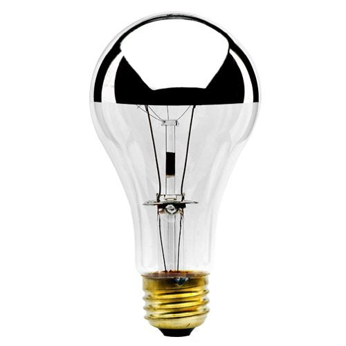 Bulbrite 100W A Shape Bulb Half Chrome Glass 100A21HM