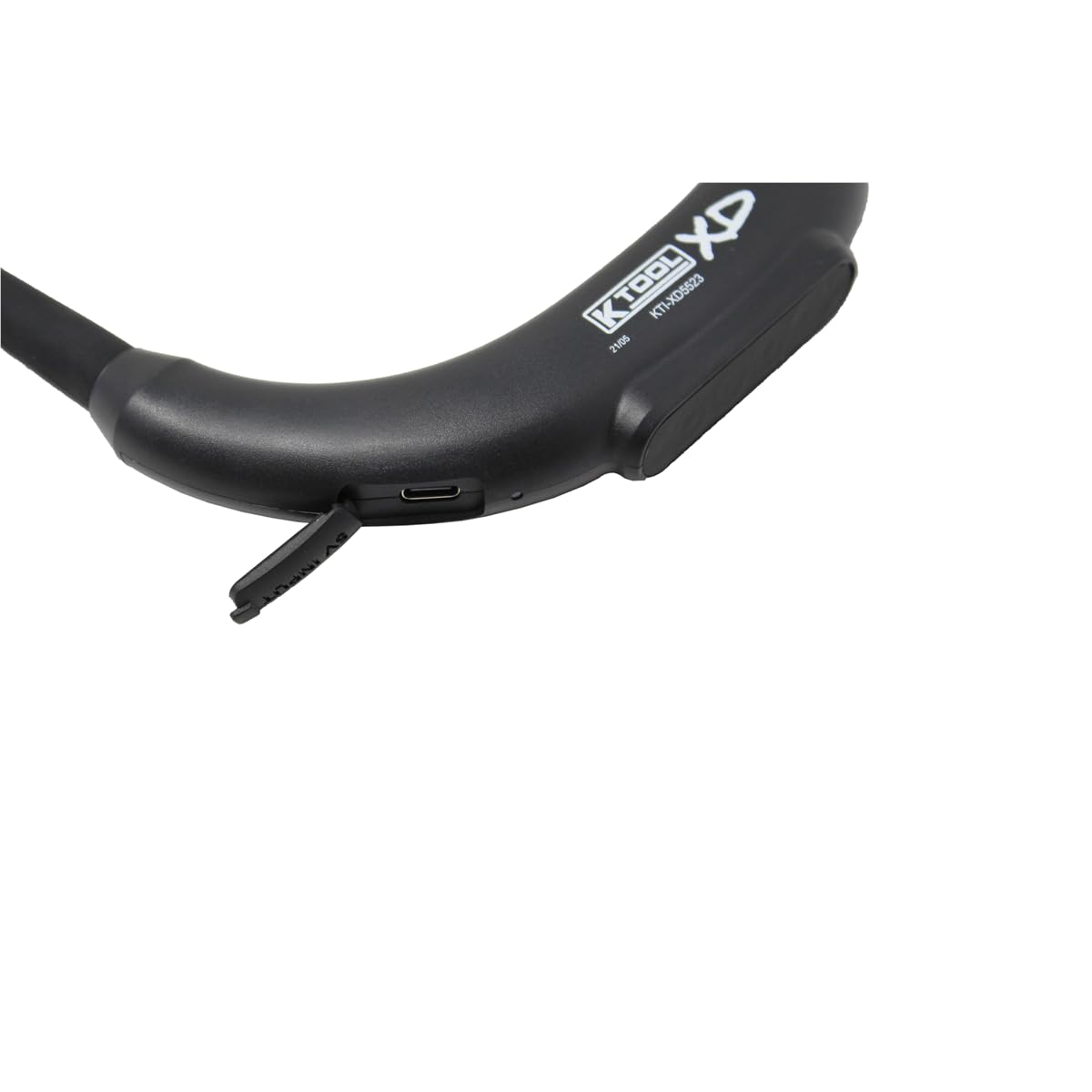 K Tool International Xd5523 Automotive Led Flexible Neck Work Light For Garages, Repair Shops, And Diy, Rechargeable, Dimmable, 150 To 300 Lumens, 3.7V, 2 Light Modes, Ip54 Rating, Orange/Black