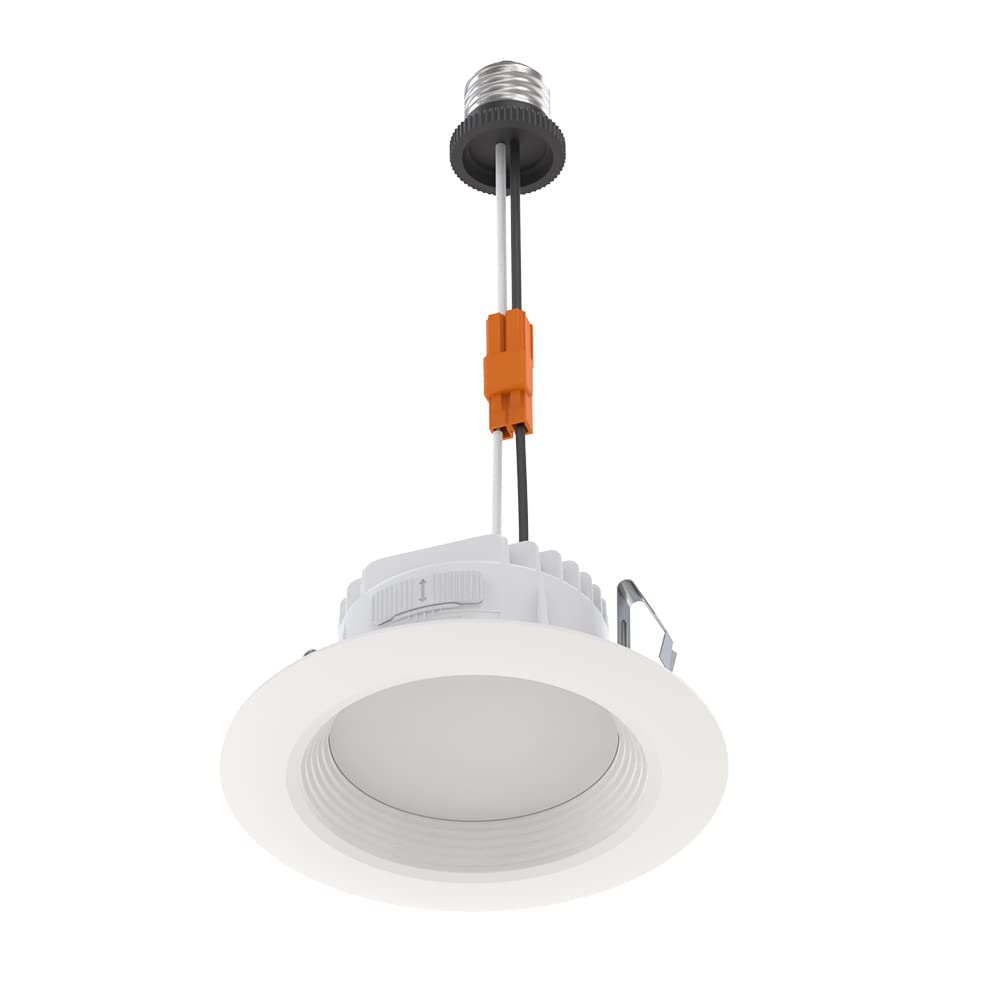 Juno Rb4 Sww5 Mw M6 Retrobasics Downlight Trim Kit, Switchable Led White, Baffle Trim, Switchable Cct, 2700K, 3000K, 4000K, And