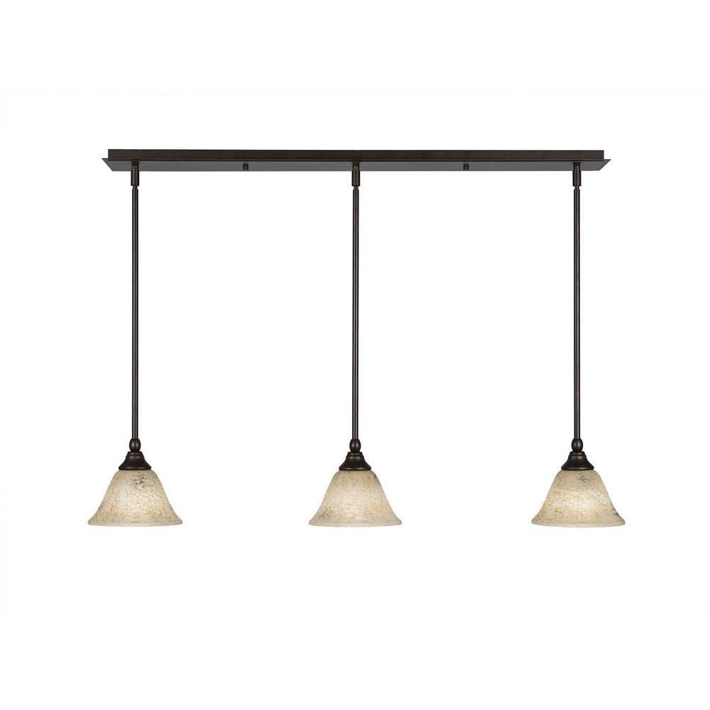 Toltec Lighting 3 Light Linear Pendalier In Bronze (36-Brz-508)