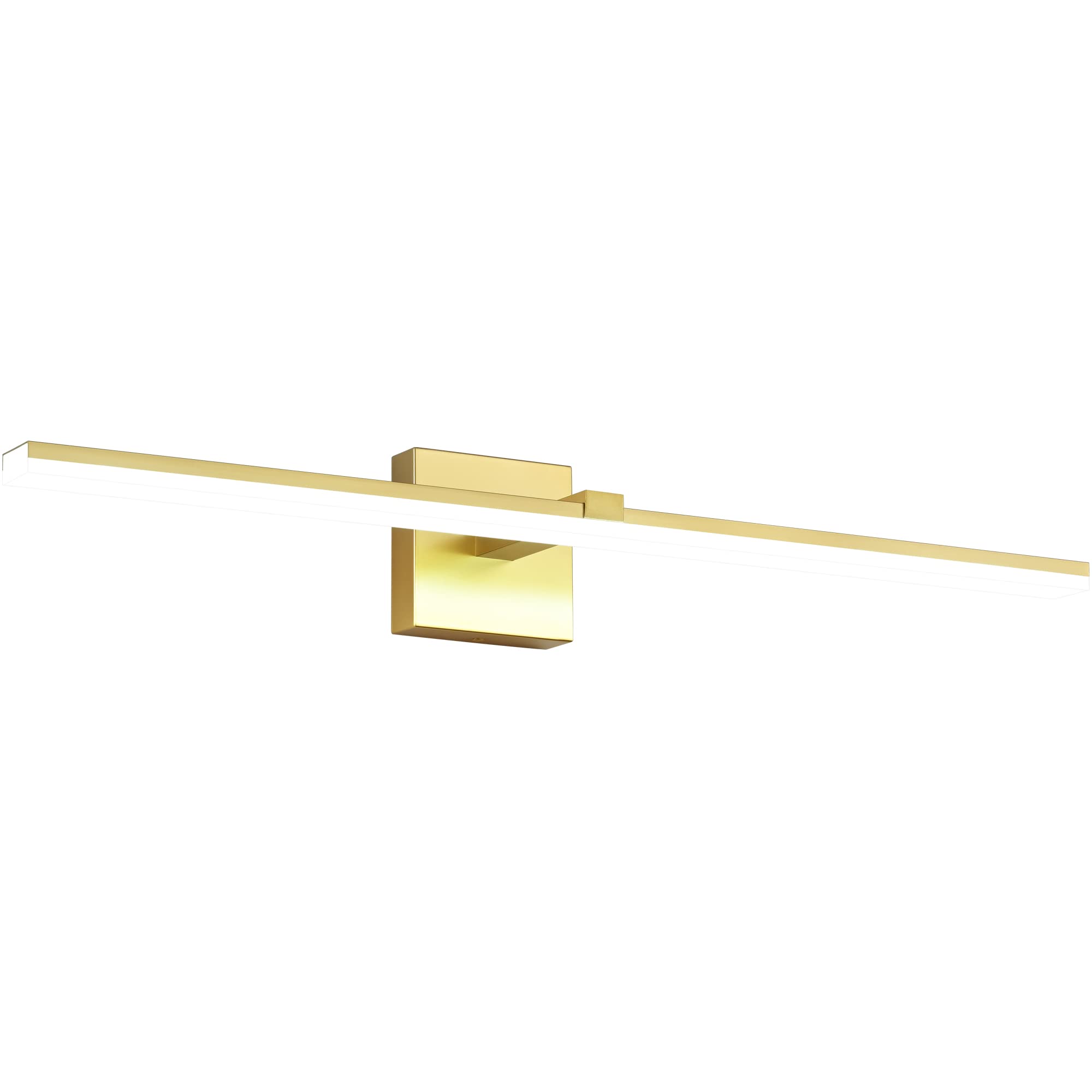 ZUZITO LED Vanity Light - Gold Stainless Steel - 40 Inch Dimmable Bathroom Fixture - Frosted White Acrylic Shade - Model Z9650-1000mm