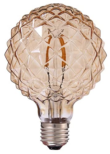 Vintage LED Edison Bulb G30 4W Dimmable LED Filament Bulb Globe Pineapple Shaped Light Bulb 2300K Warm White E26 400LM Equivalen