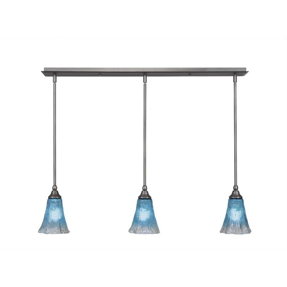 Toltec Lighting 3 Light Linear Pendalier In Brushed Nickel (36-Bn-725)