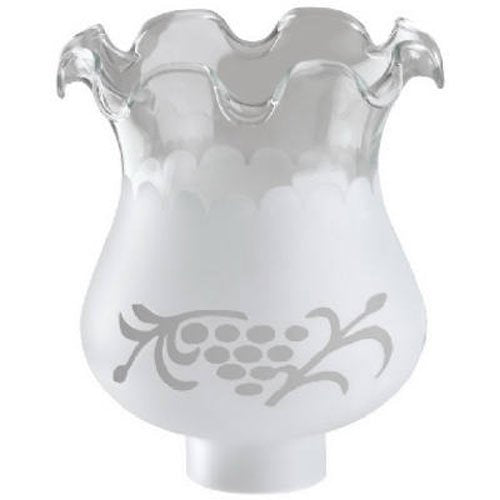 Westinghouse 5-Inch White Etched Crimp Top Shade - Plastic Lighting Fixture