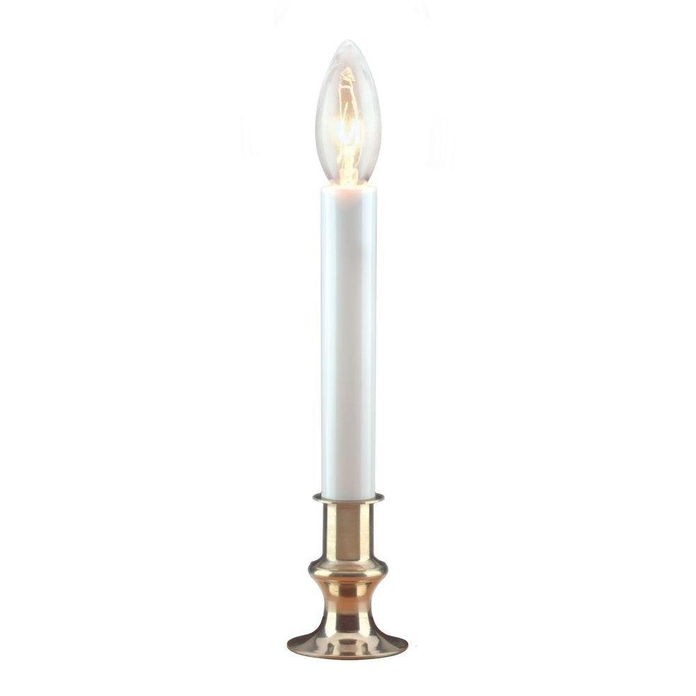 NOMA/INLITEN-IMPORT 1519-88 HW 9&quot; CLR Candle/Base