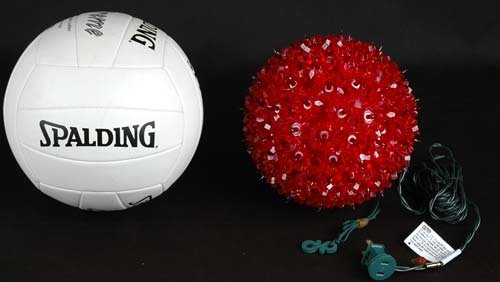 Novelty Lights 7.5In 100 Light Starlight Sphere, Red, Large Ornament Ball Light, 5Ft Hanging Cord With S Hook, 12Ft Power Cord W