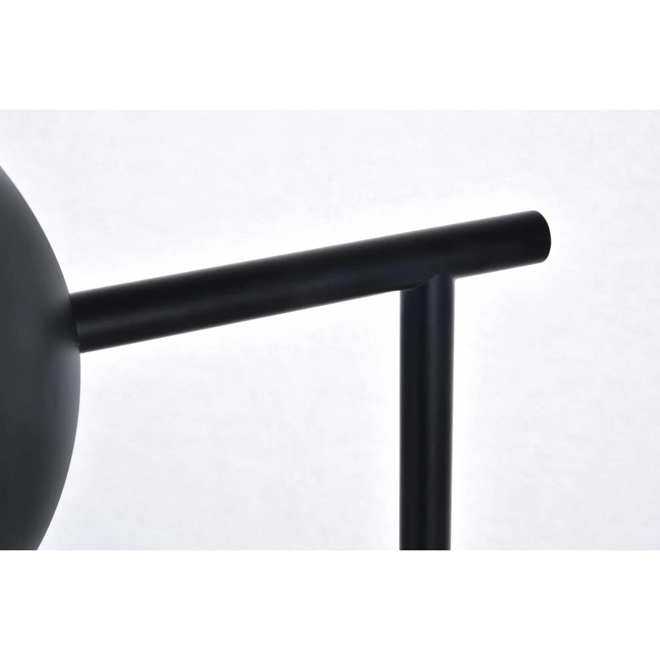 Elegant Lighting Eclipse Black Floor Lamp - 1 Light With Clear Glass Shade