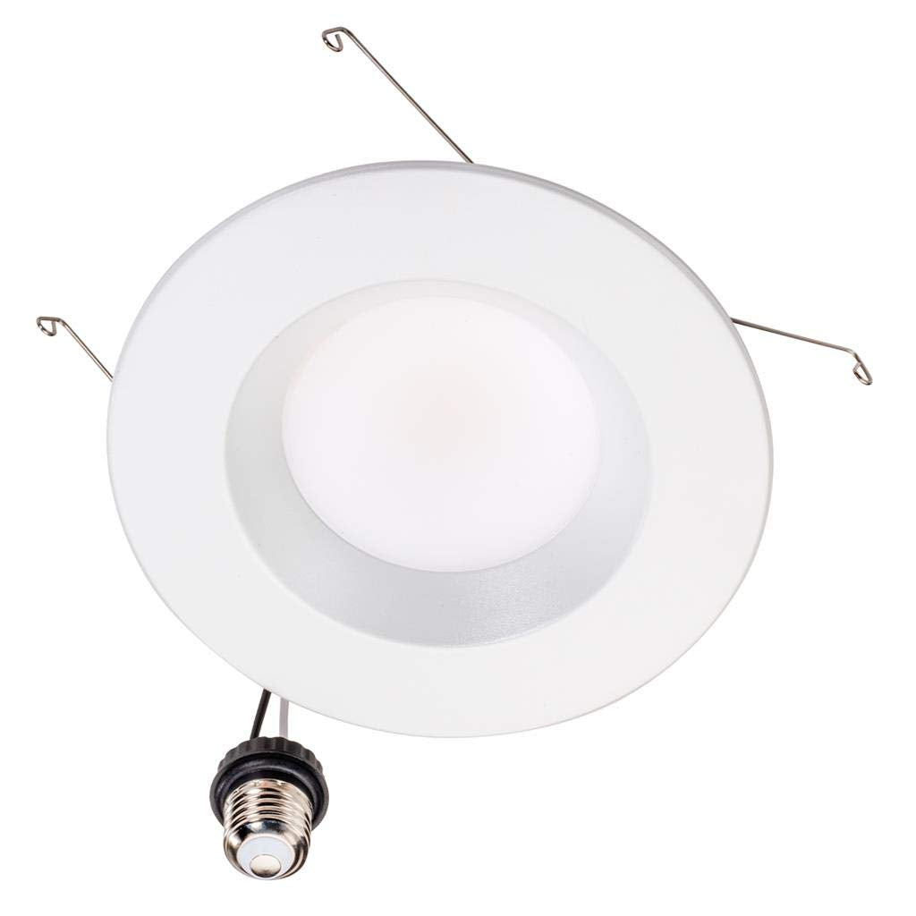 Topaz Round 4 Inch Led Recessed Retrofit Downlight, 7 W, Smooth Trim, 5Cct Selectable 2700K,3000K,3500K,4000K,5000K, White