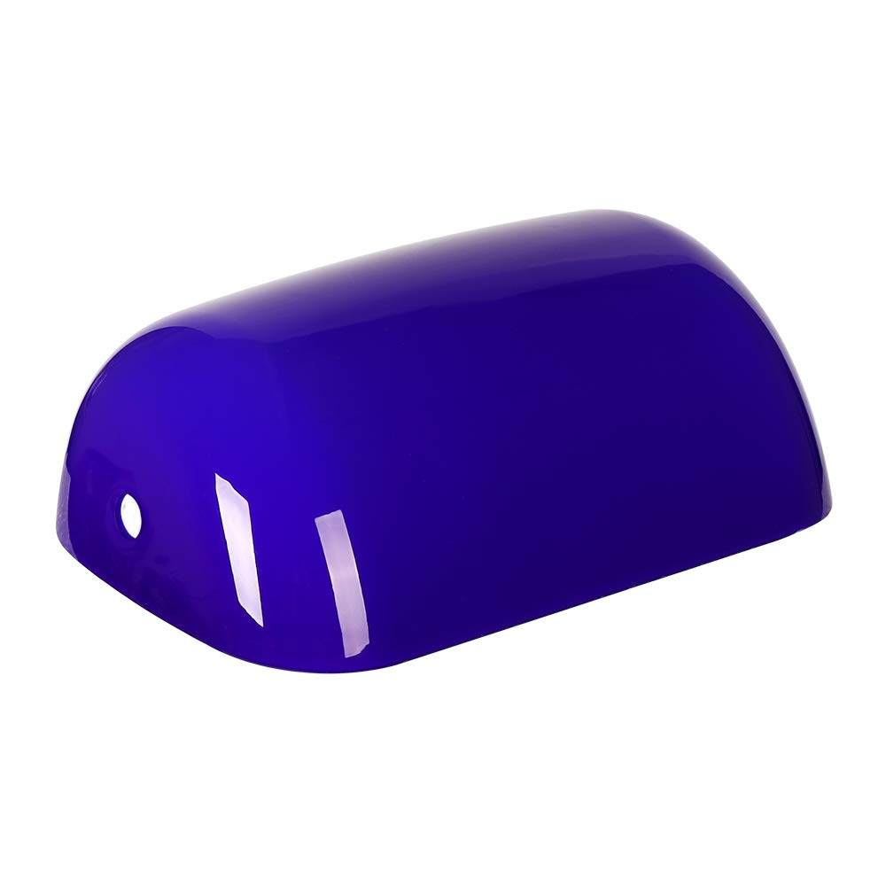 Newrays Glass Bankers Lamp Shade Replacement Cover,L8.85 W5.11 (Blue)